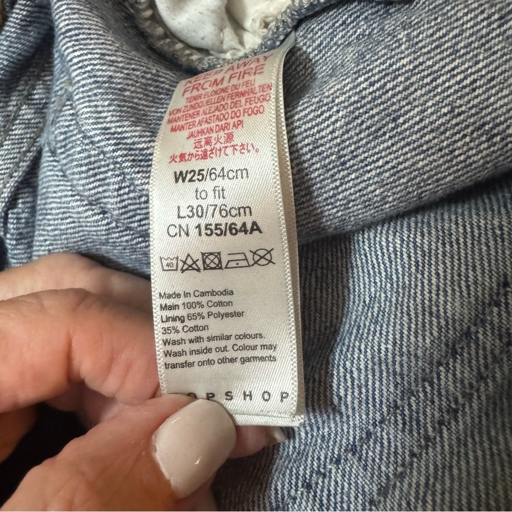 Topshop Classic Blue Denim Jeans - Picture 4 of 6